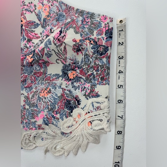 Jealous Tomato Structured Cotton Blend Lace Trim Crop Top Small - Picture 6 of 8